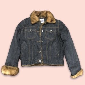 Digit fur jean jacket Size 10 (Women)